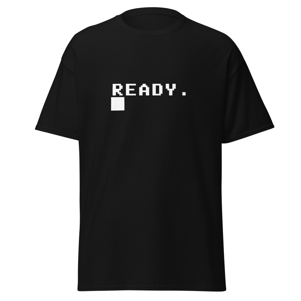 PETSCII TEE white READY high chest