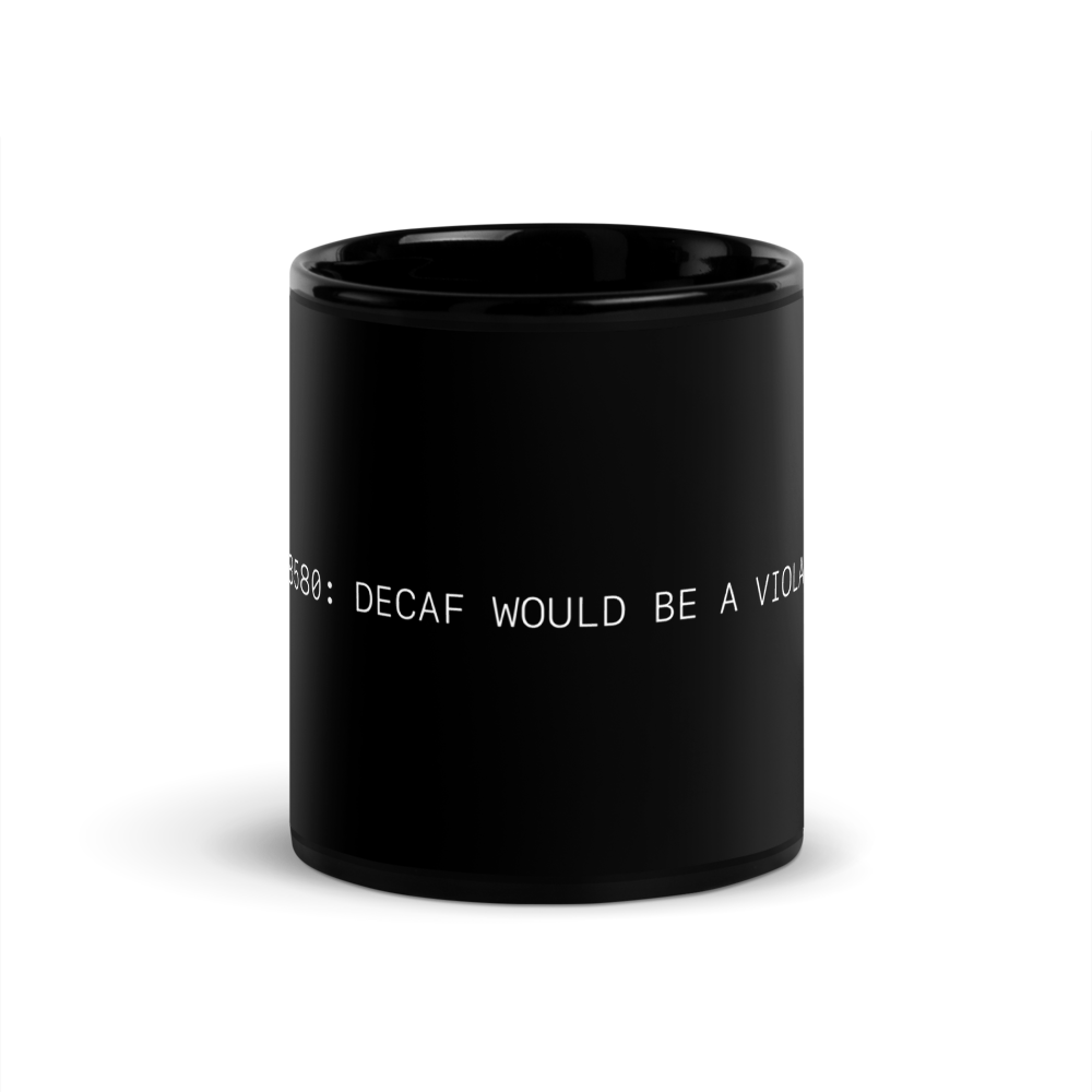 DECAF VIOLATION MUG front